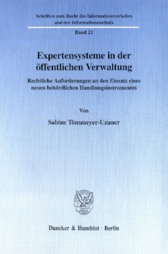 Expertensysteme in der öffentlichen Verwaltung Expertensysteme in der öffentlichen Verwaltung