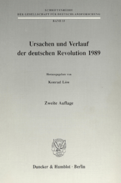 Ursachen und Verlauf der deutschen Revolution 1989