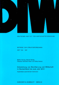 Entwicklung von Bevölkerung und Wirtschaft in Deutschland bis zum Jahr 2010