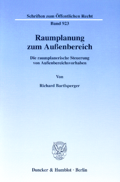 Raumplanung zum Außenbereich Raumplanung zum Außenbereich