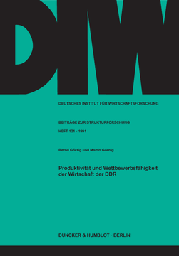 Produktivität und Wettbewerbsfähigkeit der Wirtschaft der DDR