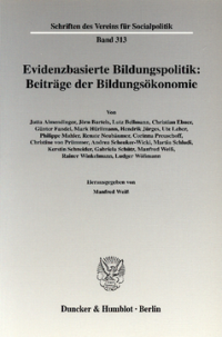 Evidenzbasierte Bildungspolitik: Beiträge der Bildungsökonomie