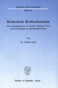 Richterliche Rechtserkenntnis