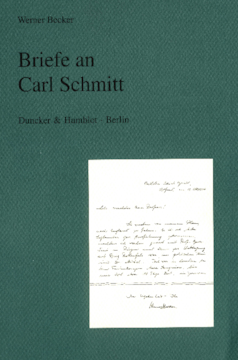 Briefe an Carl Schmitt
