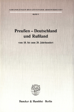 Preußen - Deutschland und Rußland Preußen - Deutschland und Rußland