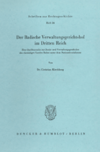 Der Badische Verwaltungsgerichtshof im Dritten Reich