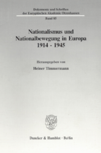 Nationalismus und Nationalbewegung in Europa 1914–1945