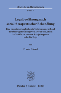 Legalbewährung nach sozialtherapeutischer Behandlung