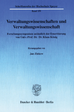 Verwaltungswissenschaften und Verwaltungswissenschaft Verwaltungswissenschaften und Verwaltungswissenschaft