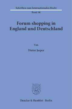 Forum shopping in England und Deutschland