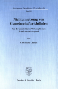 Nichtumsetzung von Gemeinschaftsrichtlinien