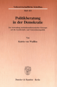 Politikberatung in der Demokratie