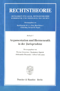 Argumentation und Hermeneutik in der Jurisprudenz