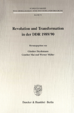 Revolution und Transformation in der DDR 1989/90
