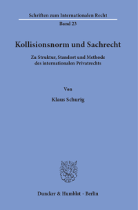 Kollisionsnorm und Sachrecht