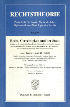 Recht, Gerechtigkeit und der Staat Recht, Gerechtigkeit und der Staat
