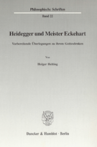 Heidegger und Meister Eckehart