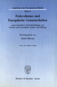 Föderalismus und Europäische Gemeinschaften