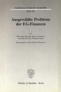 Ausgewählte Probleme der EG-Finanzen