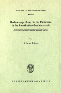 Rechnungsprüfung für das Parlament in der konstitutionellen Monarchie