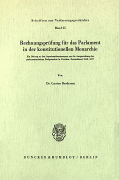 Rechnungsprüfung für das Parlament in der konstitutionellen Monarchie