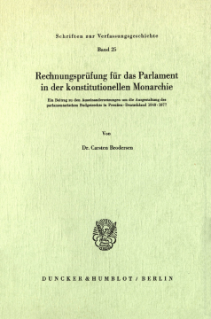 Rechnungsprüfung für das Parlament in der konstitutionellen Monarchie Rechnungsprüfung für das Parlament in der konstitutionellen Monarchie