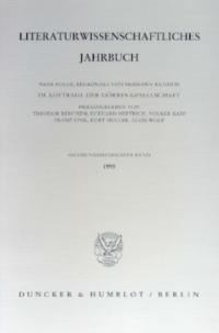 Literaturwissenschaftliches Jahrbuch