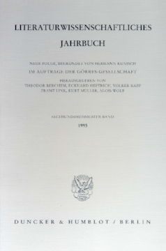 Literaturwissenschaftliches Jahrbuch Literaturwissenschaftliches Jahrbuch