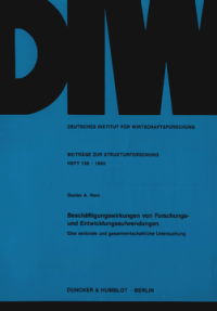 Beschäftigungswirkungen von Forschungs- und Entwicklungsaufwendungen