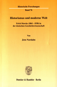 Historismus und moderne Welt
