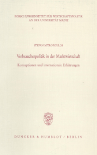Verbraucherpolitik in der Marktwirtschaft