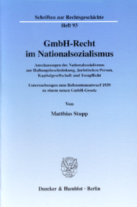 GmbH-Recht im Nationalsozialismus