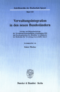 Verwaltungsintegration in den neuen Bundesländern