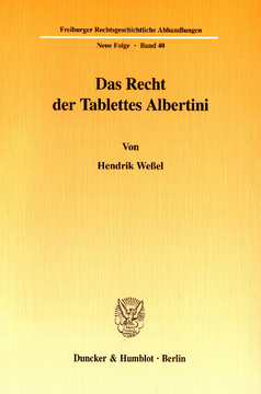 Das Recht der Tablettes Albertini