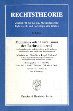 Monismus oder Pluralismus der Rechtskulturen?