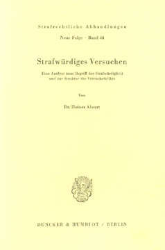 Strafwürdiges Versuchen Strafwürdiges Versuchen