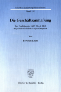 Die Geschäftsanmaßung