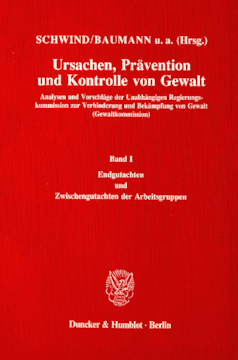 Ursachen, Prävention und Kontrolle von Gewalt Ursachen, Prävention und Kontrolle von Gewalt