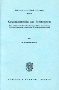 Gewohnheitsrecht und Rechtssystem