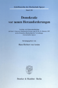 Demokratie vor neuen Herausforderungen