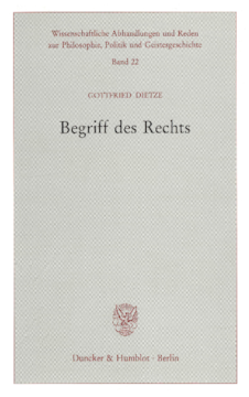 Begriff des Rechts Begriff des Rechts