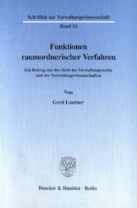 Funktionen raumordnerischer Verfahren