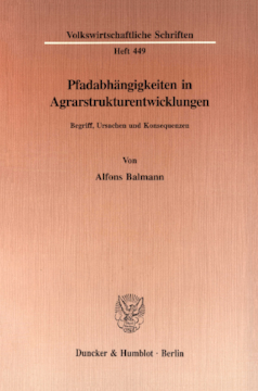 Pfadabhängigkeiten in Agrarstrukturentwicklungen Pfadabhängigkeiten in Agrarstrukturentwicklungen