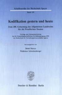 Kodifikation gestern und heute