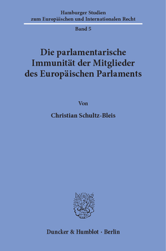 Die parlamentarische Immunität der Mitglieder des Europäischen Parlaments