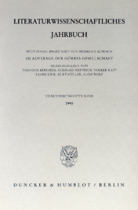 Literaturwissenschaftliches Jahrbuch