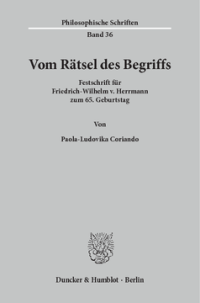 Vom Rätsel des Begriffs