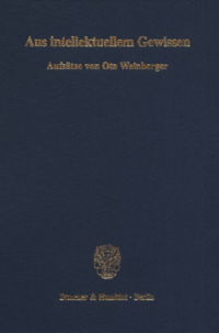 Aus intellektuellem Gewissen