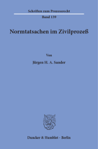 Normtatsachen im Zivilprozeß