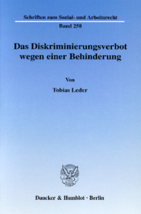 Das Diskriminierungsverbot wegen einer Behinderung